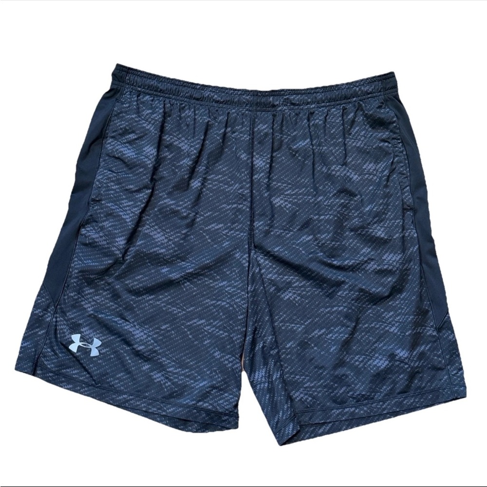 Under Armour Raid Printed Loose Shorts Men’s XXL Black Gray Athletic Logo Pocket